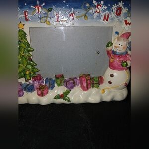 Festive Snowman Holiday Photo Frame